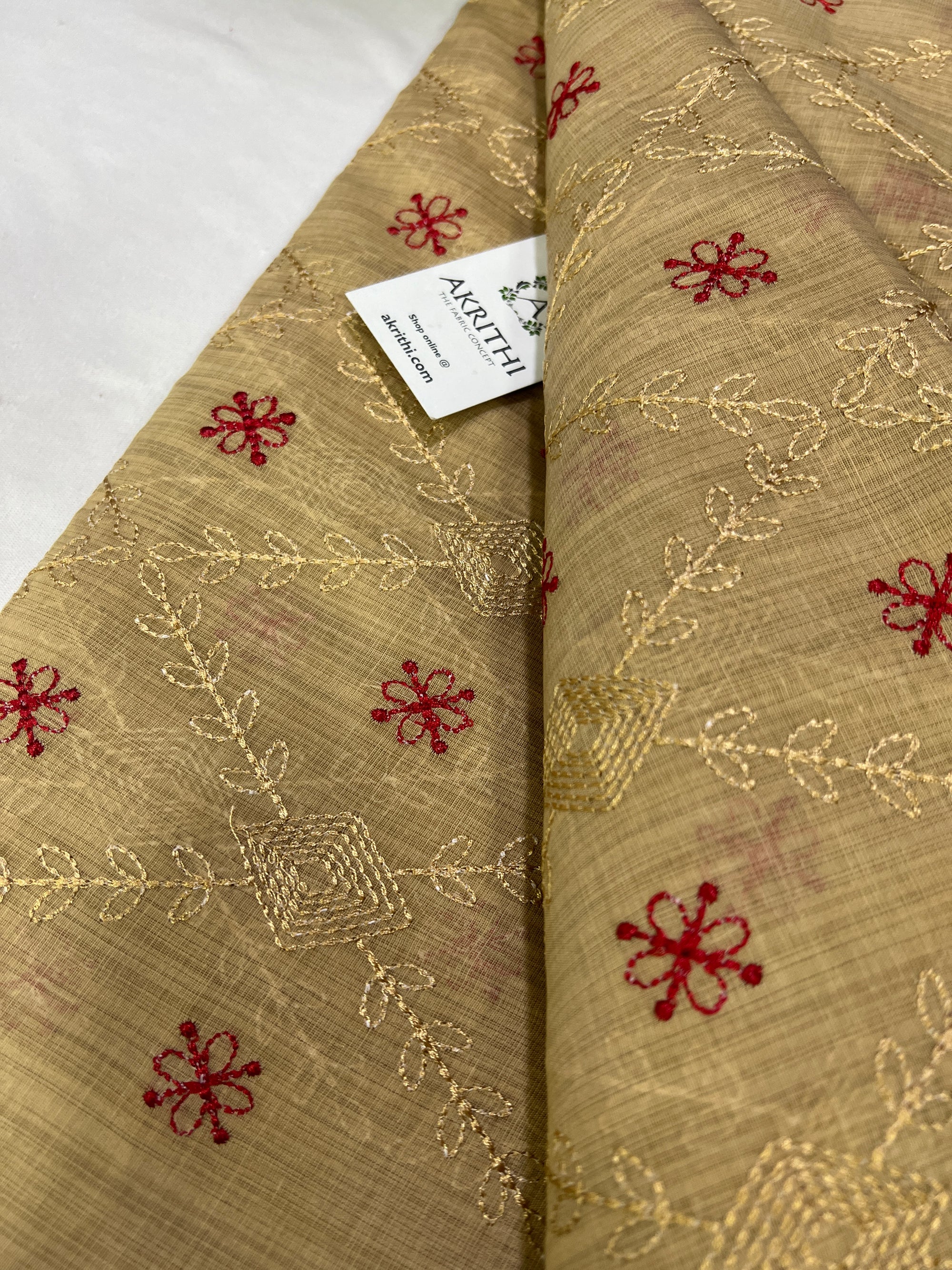 Pure Cotton embroidered fabric