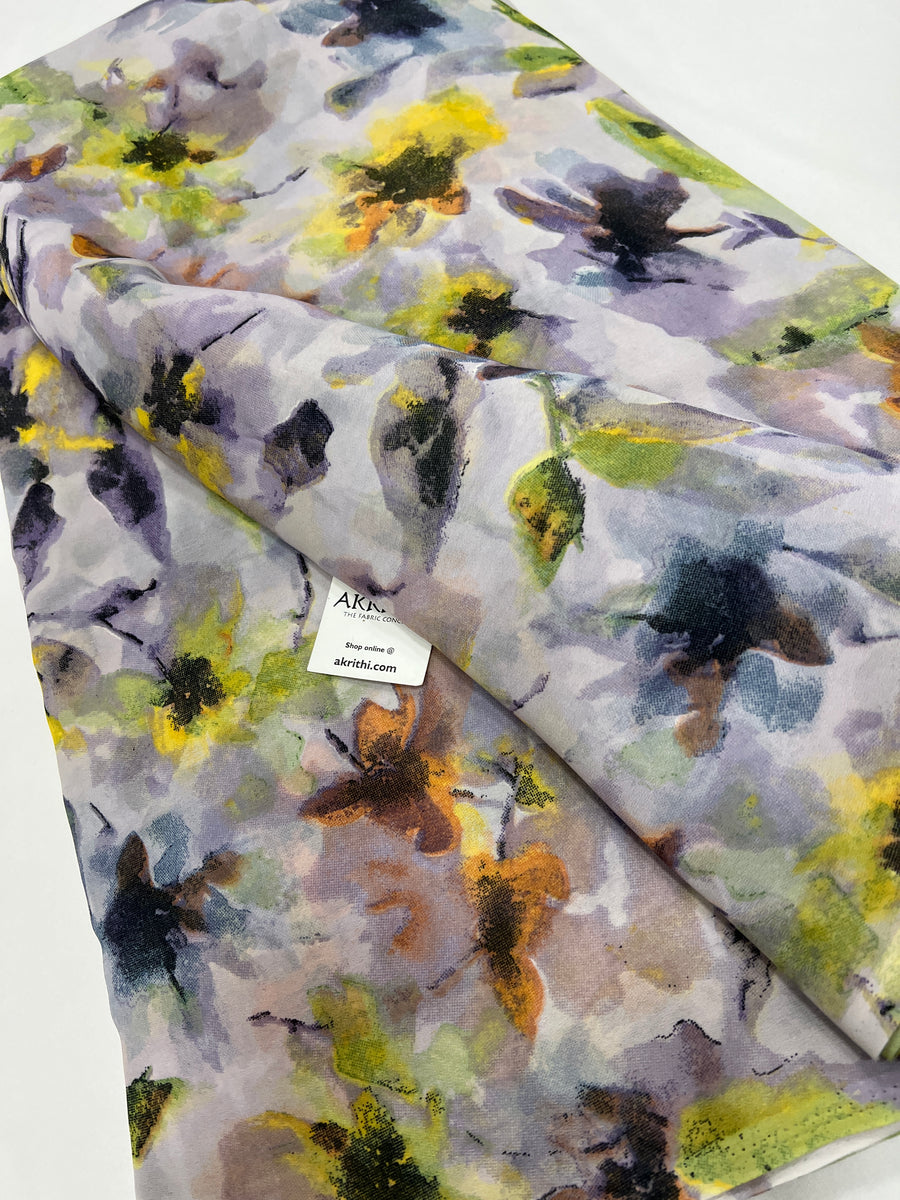 Floral printed georgette fabric