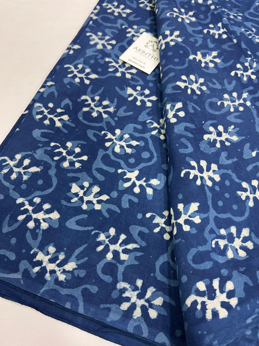 Indigo pure cotton fabric