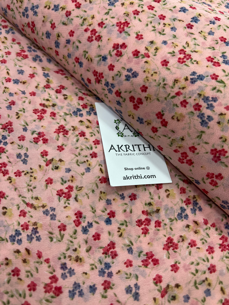 Floral printed georgette fabric 56 inches width