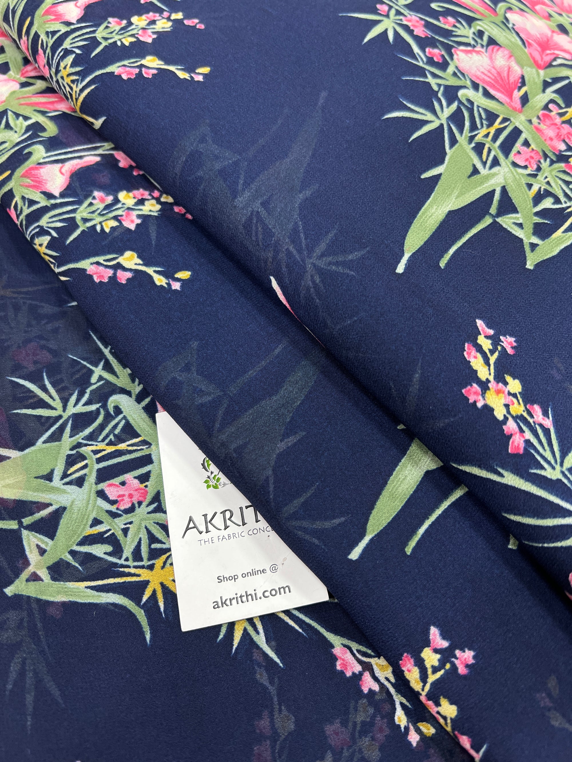 Floral printed georgette fabric 56 inches width