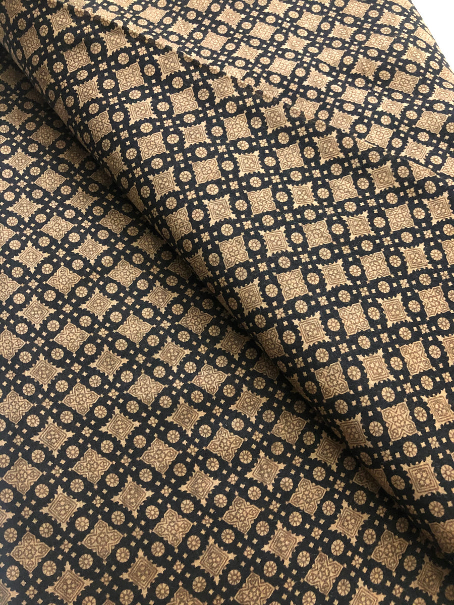 Printed handloom pure munga silk fabric – Akrithi