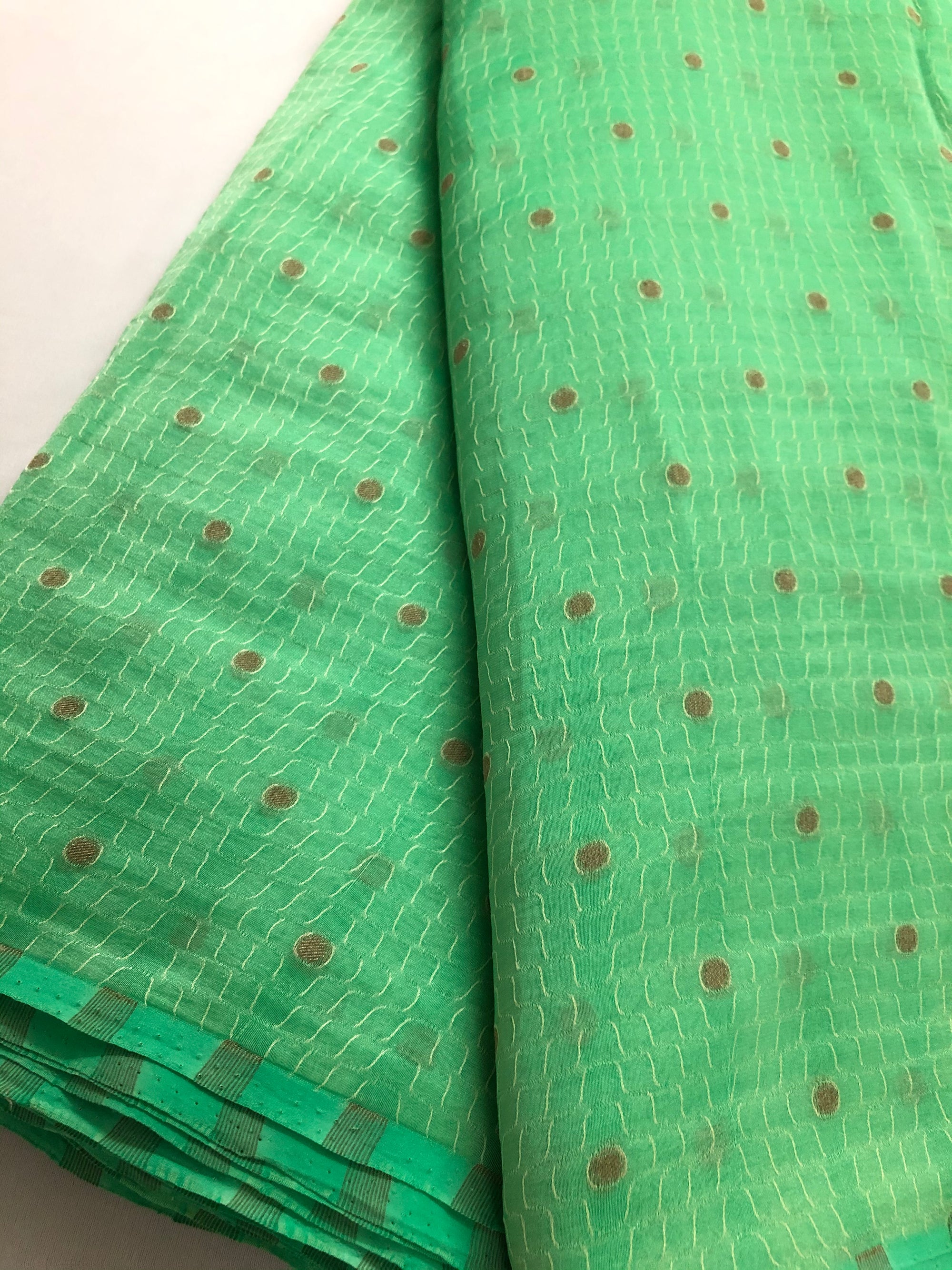 Self woven butti chiffon fabric