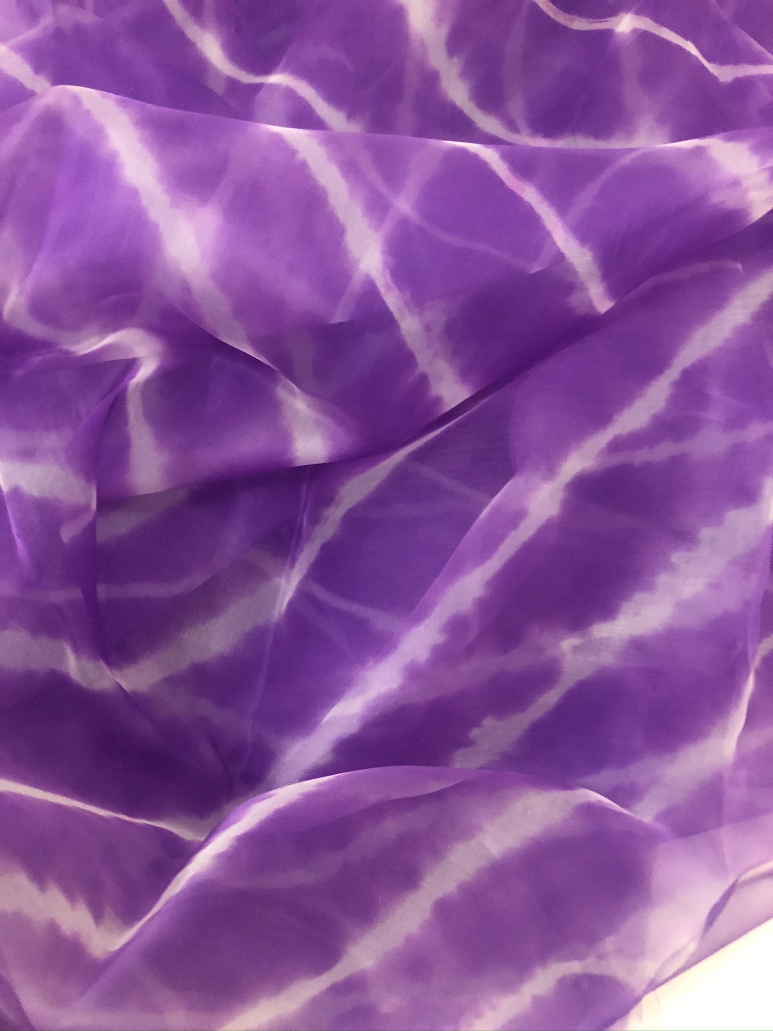 LEHERIYA TIE AND DYE PURE SILK ORGANZA FABRIC – Akrithi