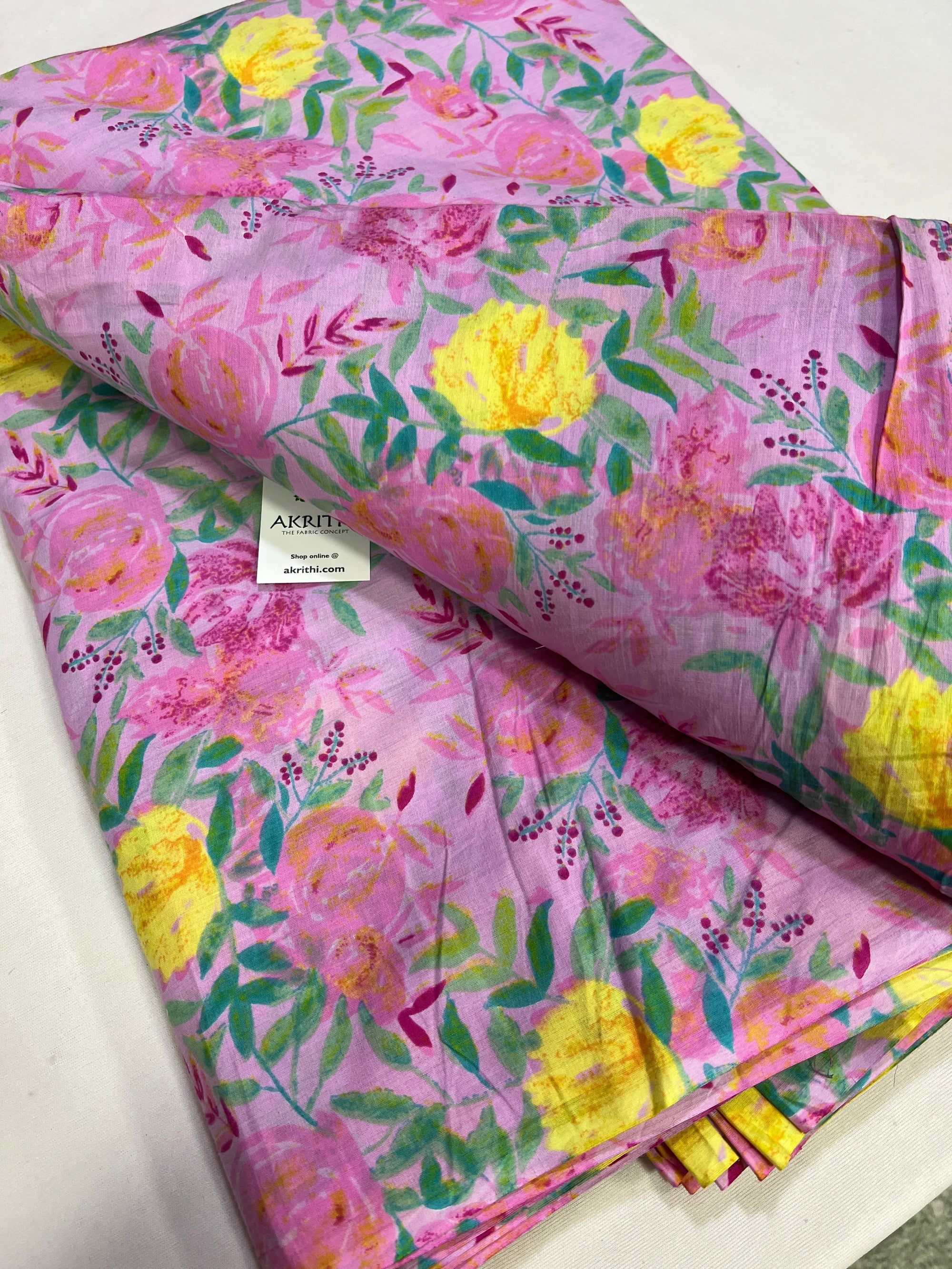 Printed pure cotton fabric