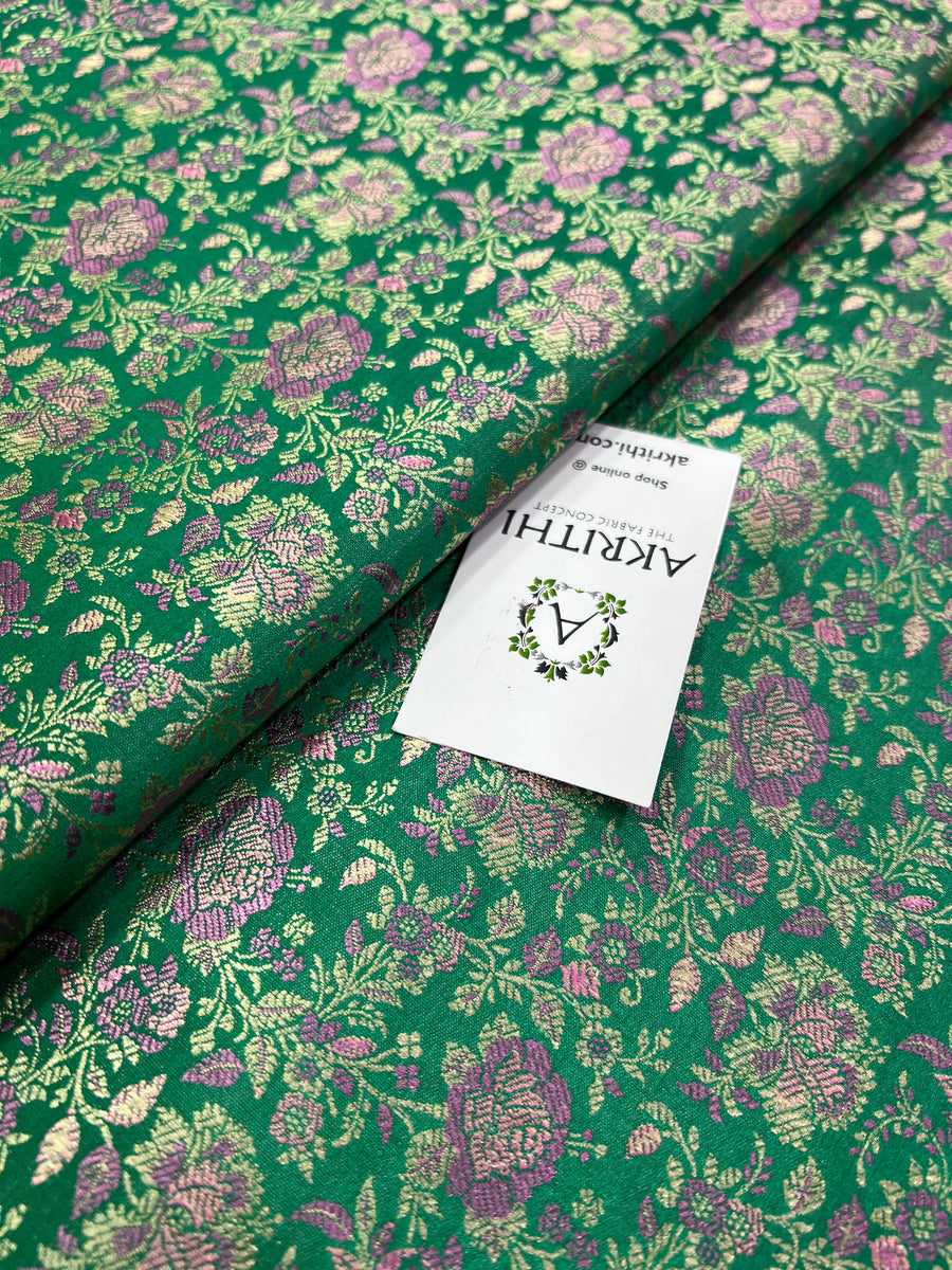 Handloom Banarasi brocade fabric 90 cms cut