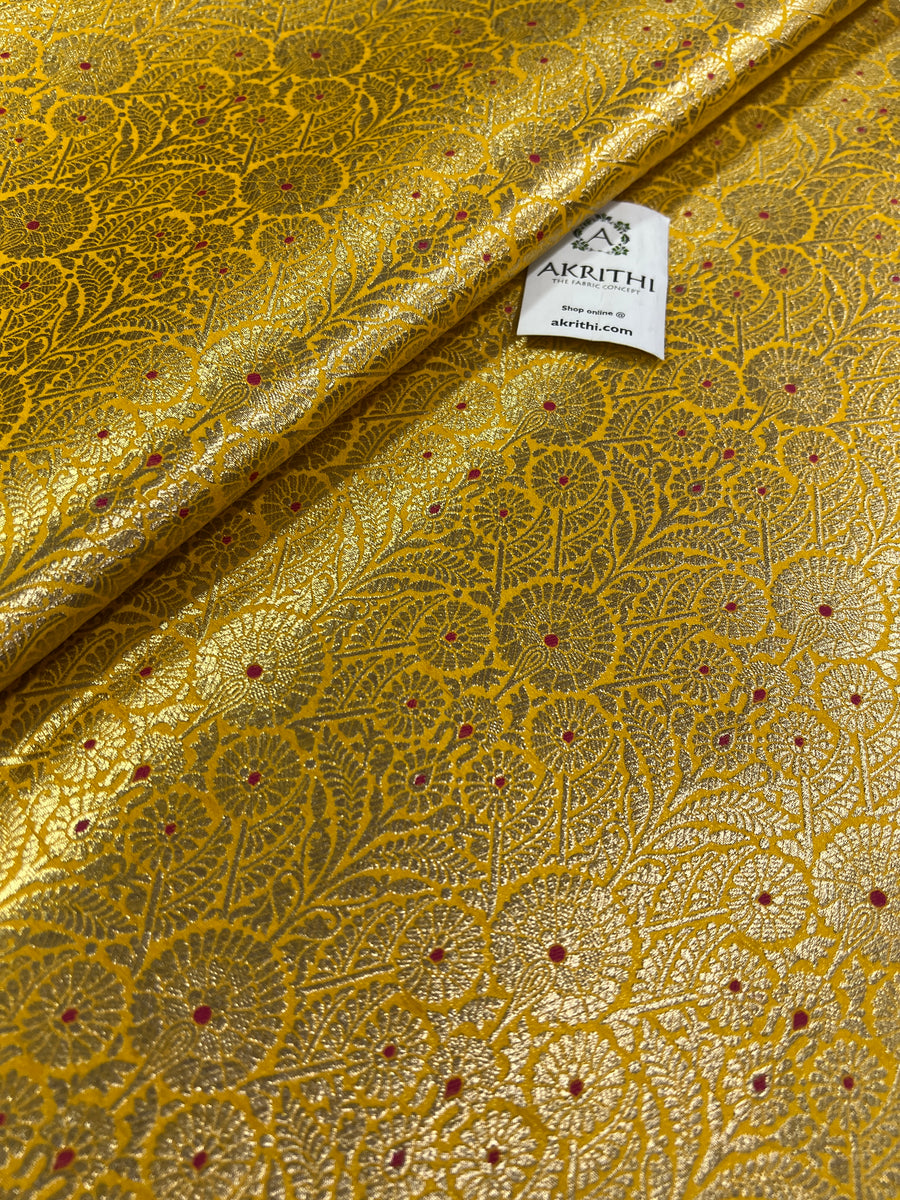 Handloom Banarasi brocade fabric