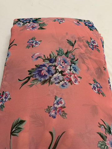 Digital floral Printed georgette fabric