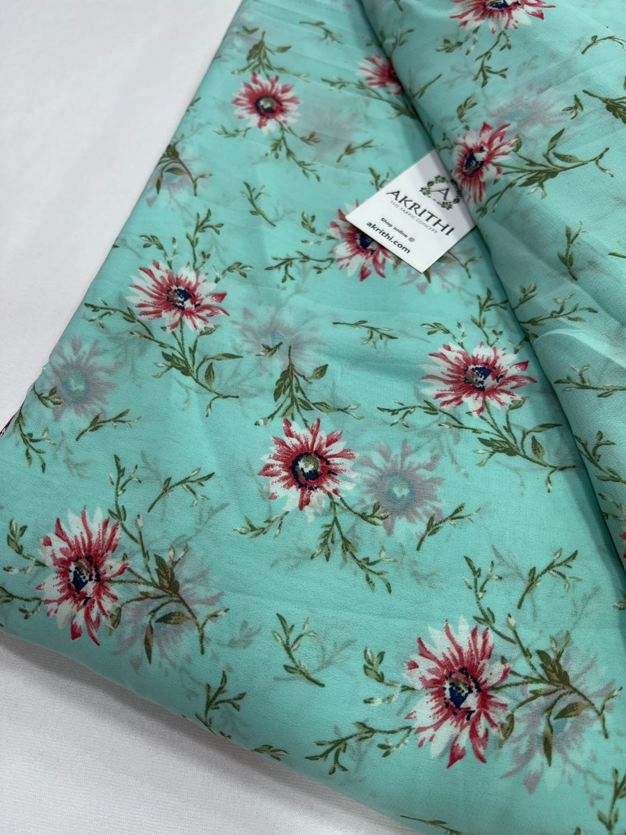 Floral printed georgette fabric 56 inches width