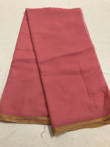 Pure silk chiffon saree