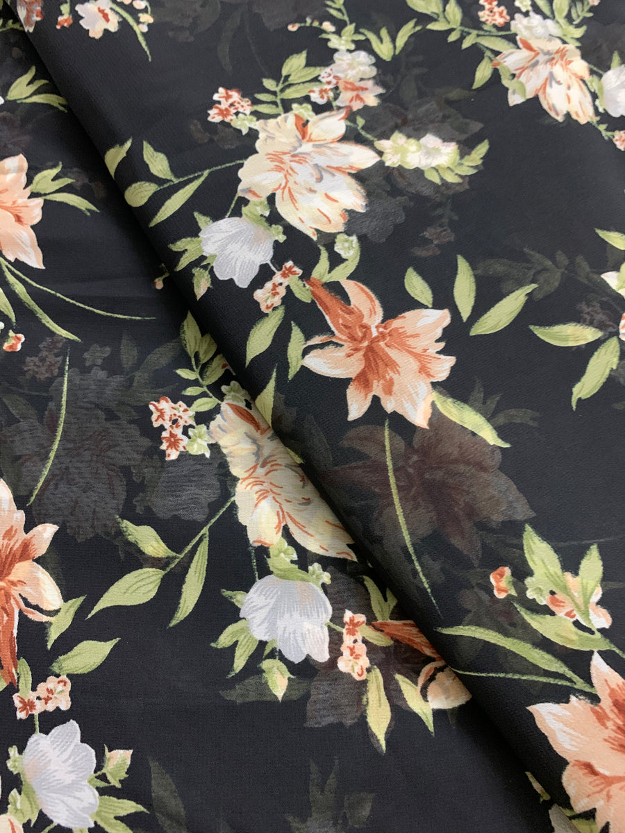 Digital floral Printed georgette fabric 56 inches width