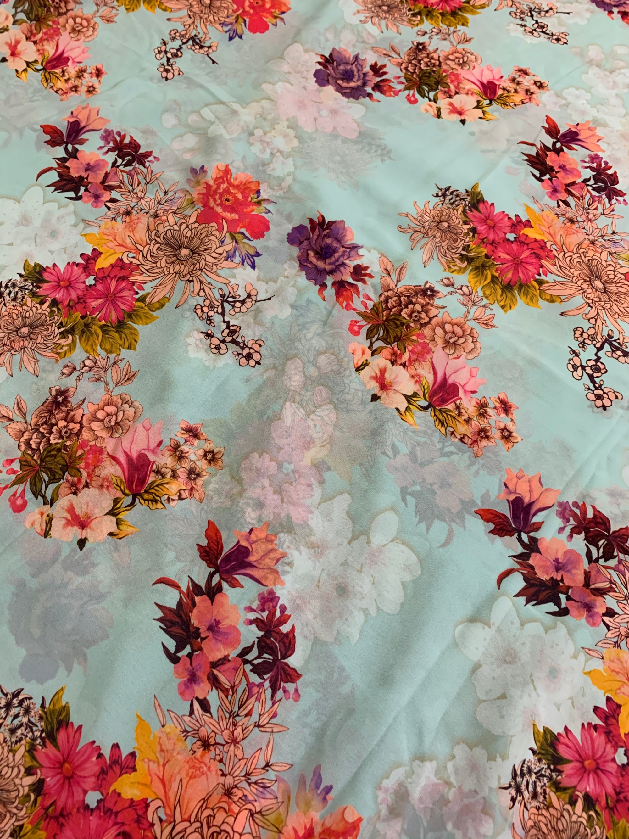 Digital floral Printed georgette fabric