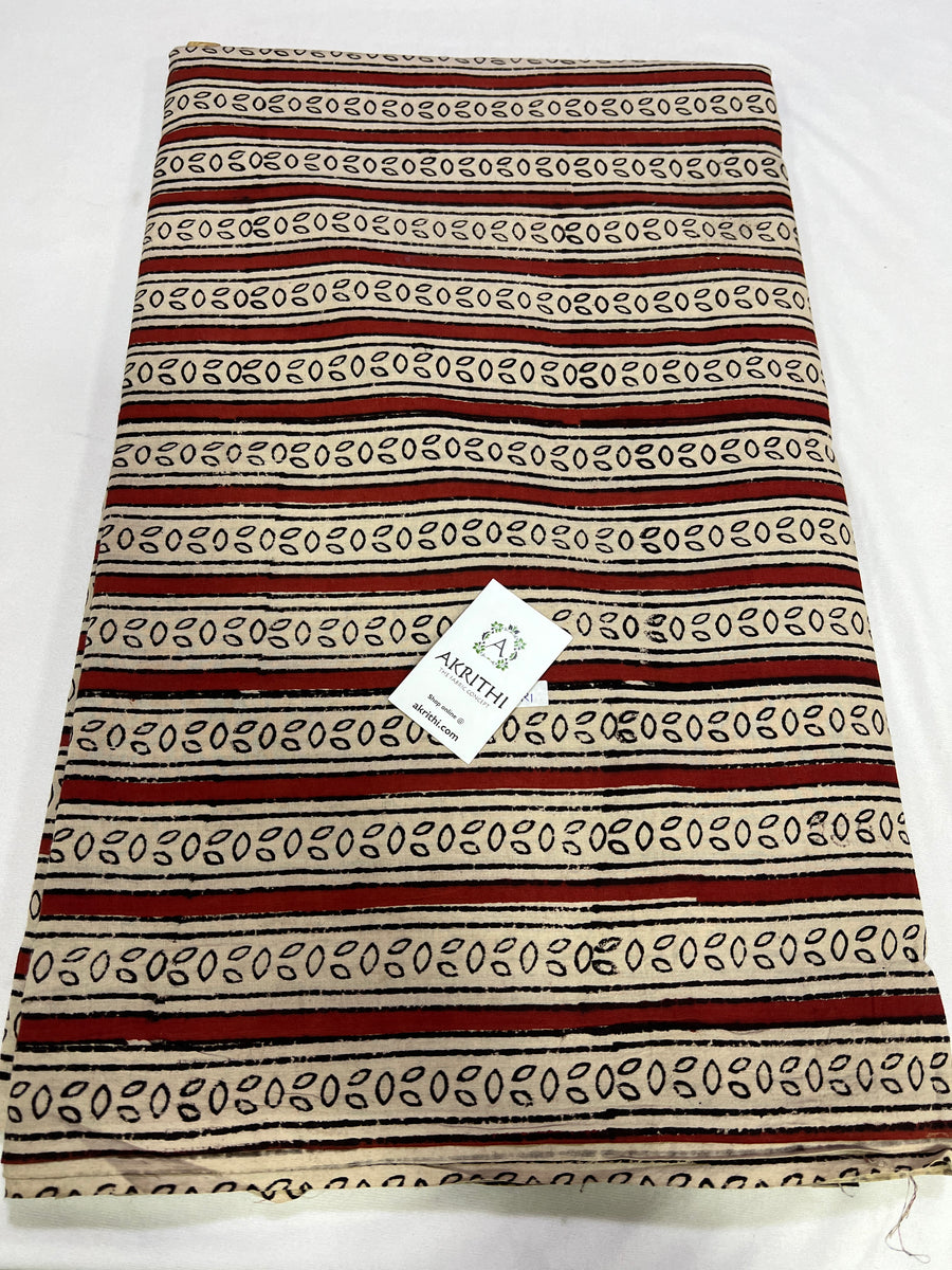 Hand block Printed pure cotton fabric