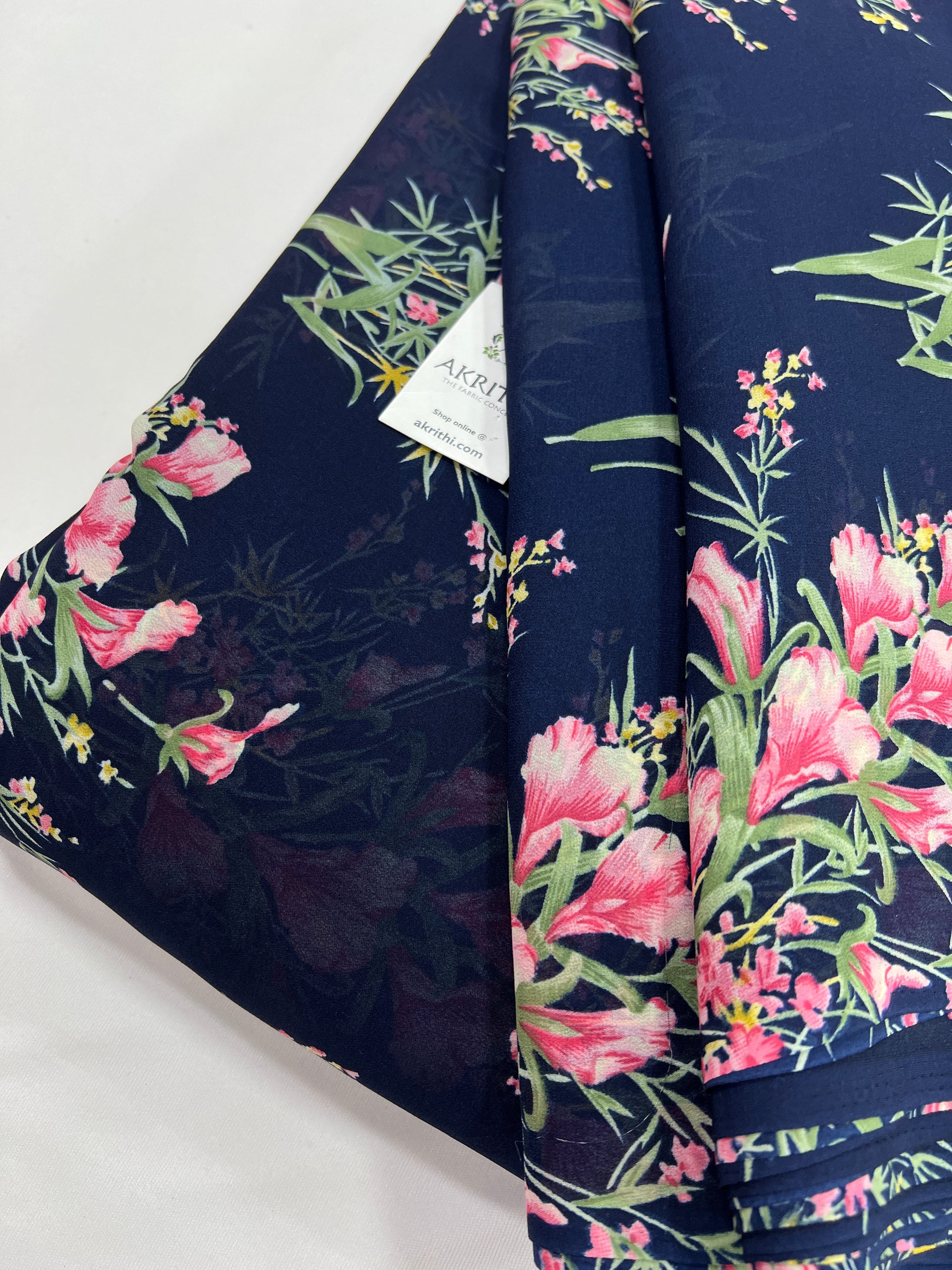 Floral printed georgette fabric 56 inches width