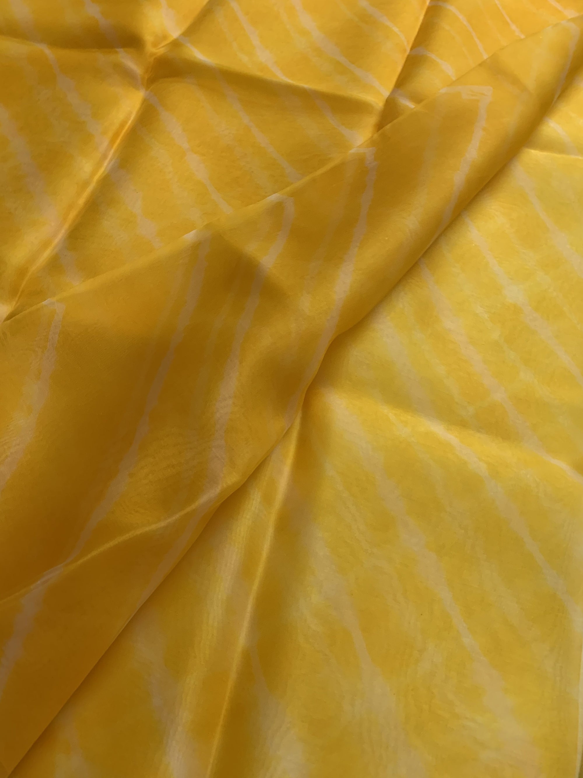 PURE SILK ORGANZA LEHERIYA SAREE