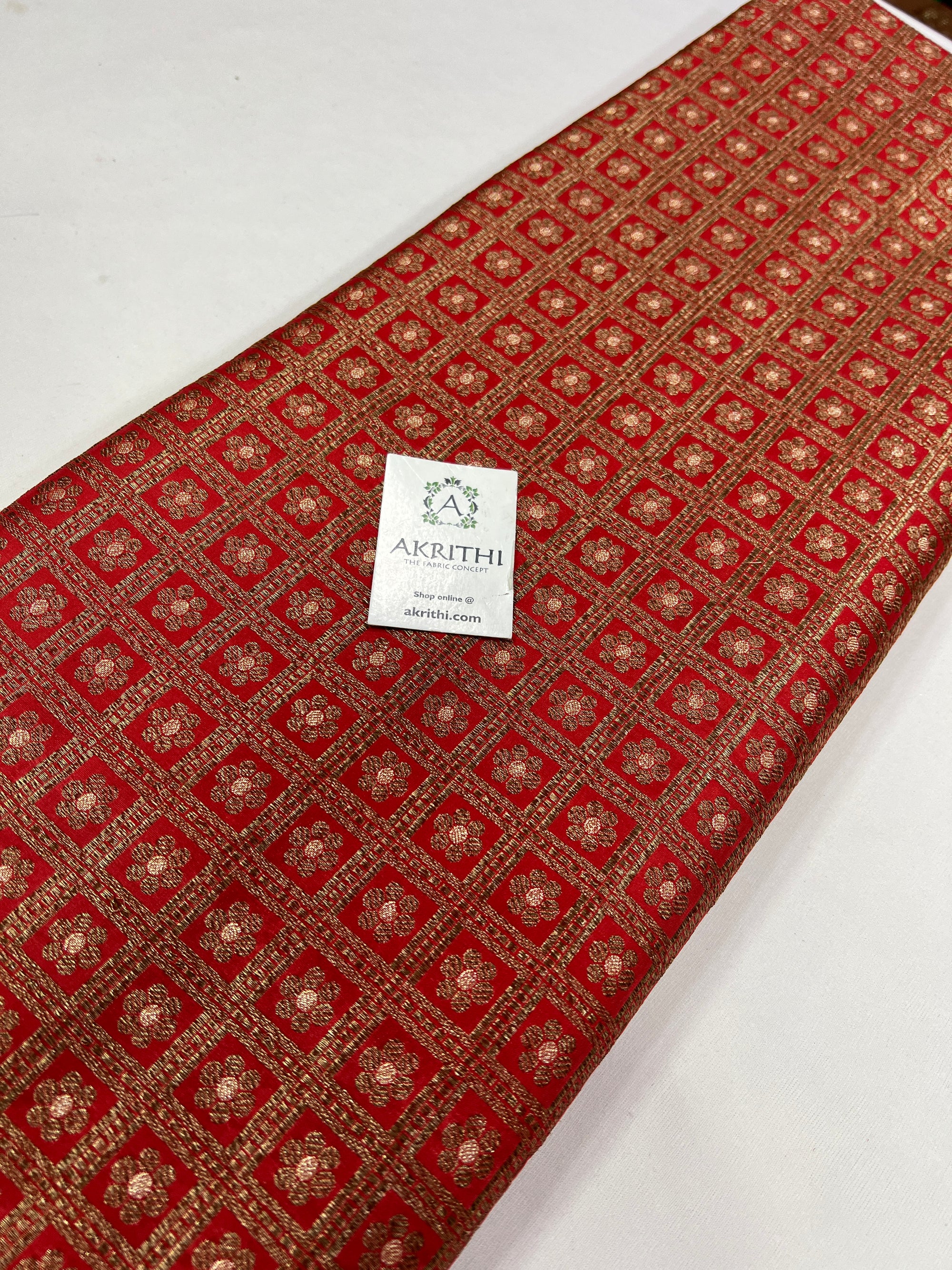 Pure silk Handloom Banarasi brocade fabric