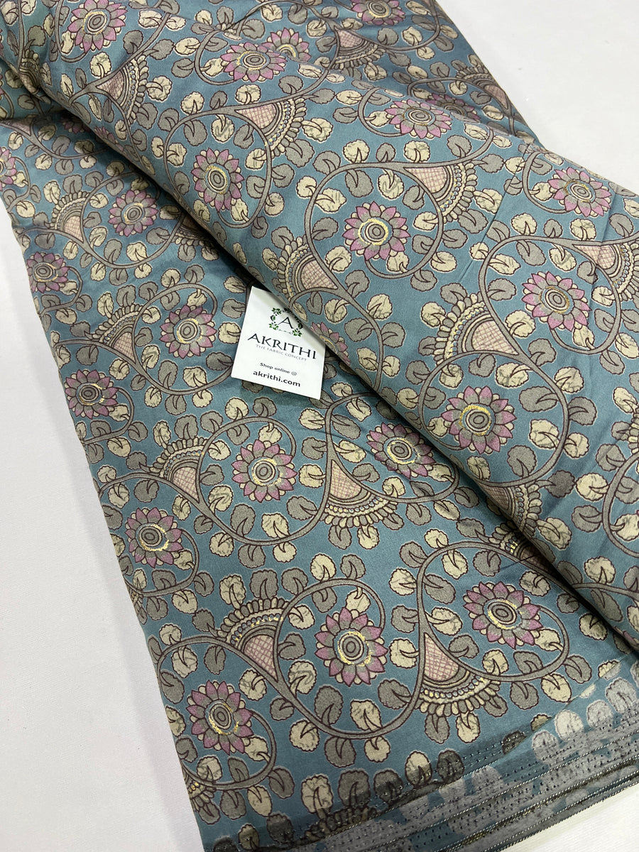 Digital printed silk fabric