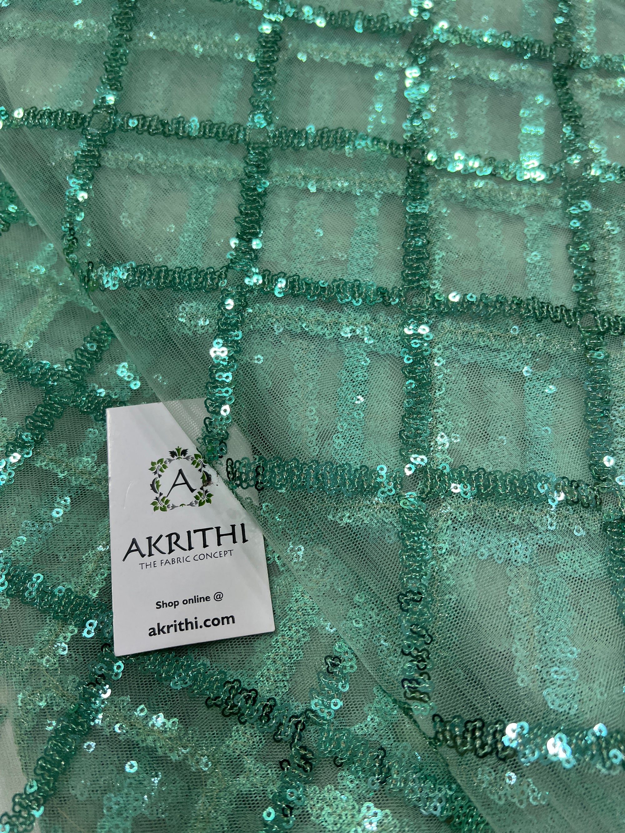 Embroidery on net fabric