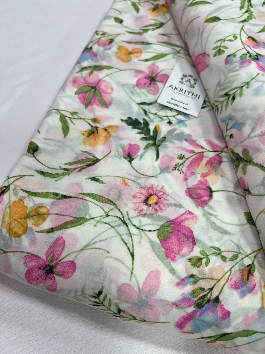 Floral printed georgette fabric 56 inches width