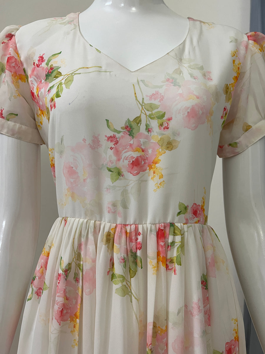 Floral georgette dress
