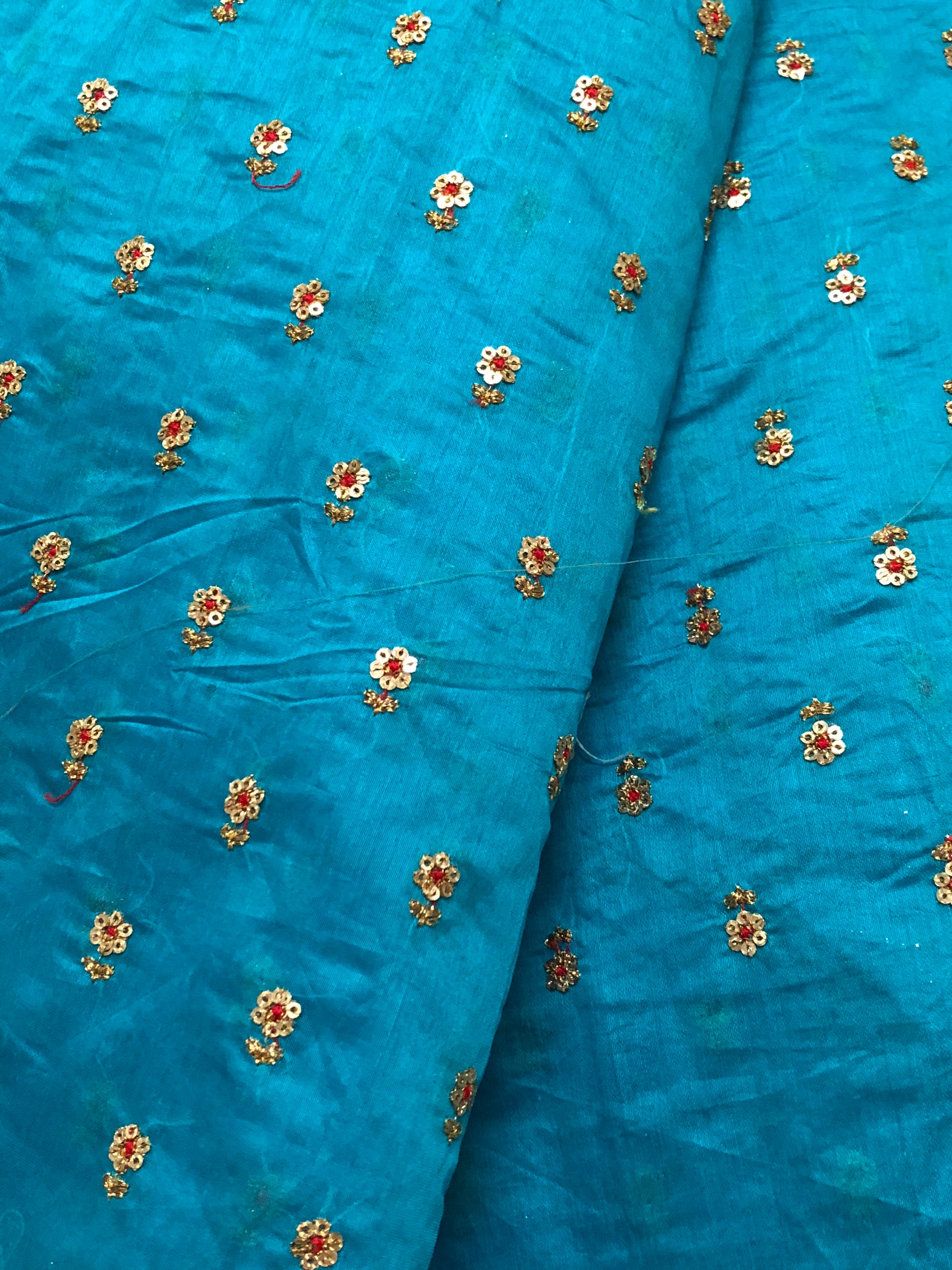 Embroidery on chanderi  fabric