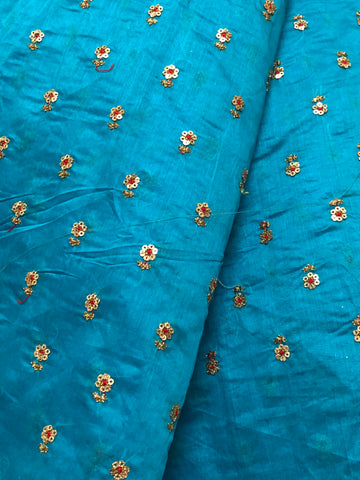 Embroidery on chanderi  fabric