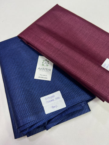 Pure tussar silk striped  kurta fabric  (pack of two)