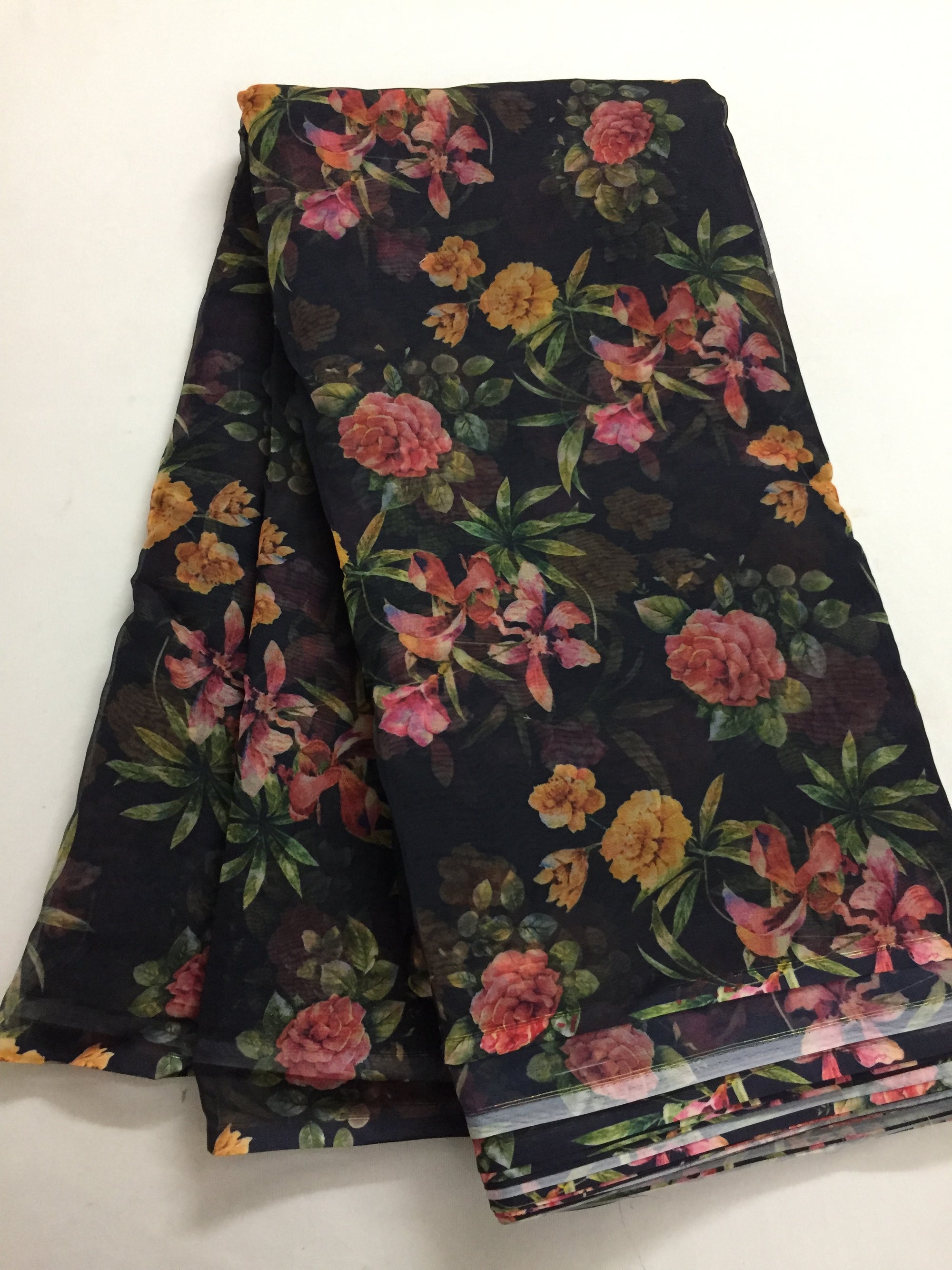 Printed organza fabric