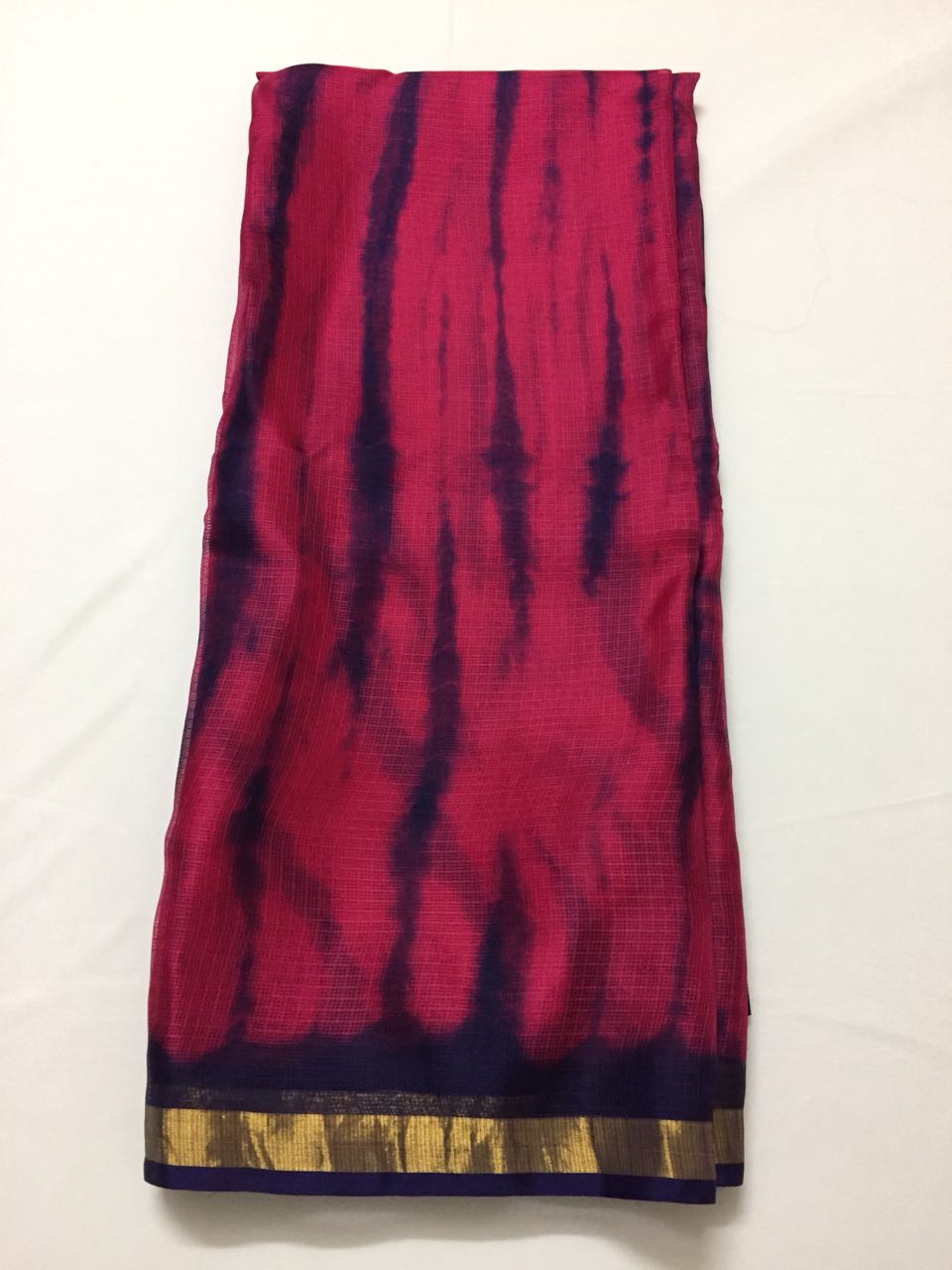 Tie and dye pure kota silk saree