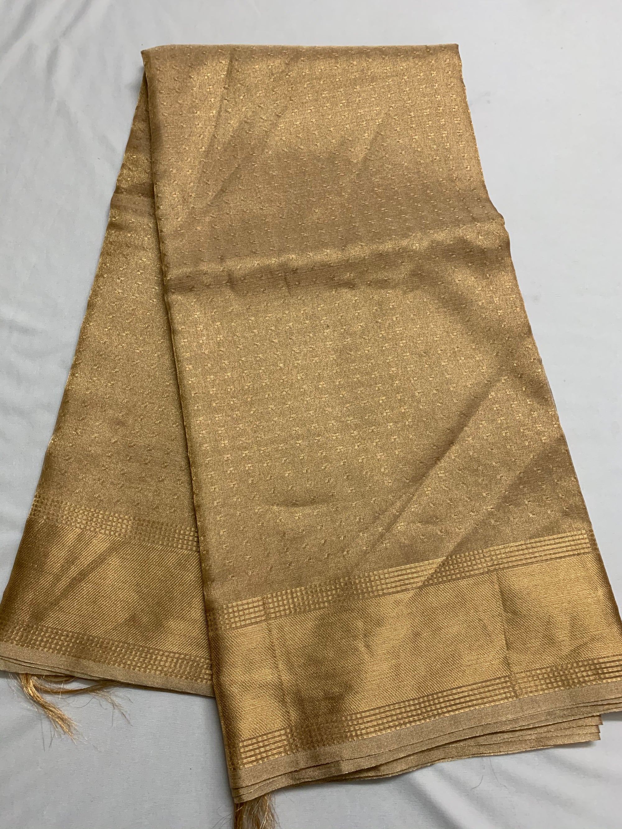 Pure gold tissue saree with self pattern