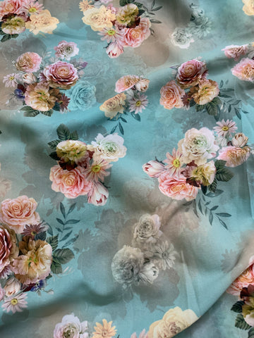 Digital floral Printed georgette fabric