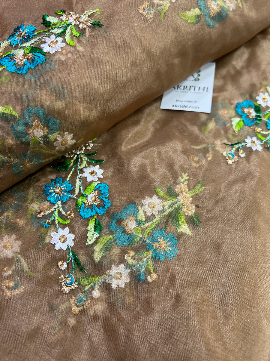 Embroidery on Organza fabric