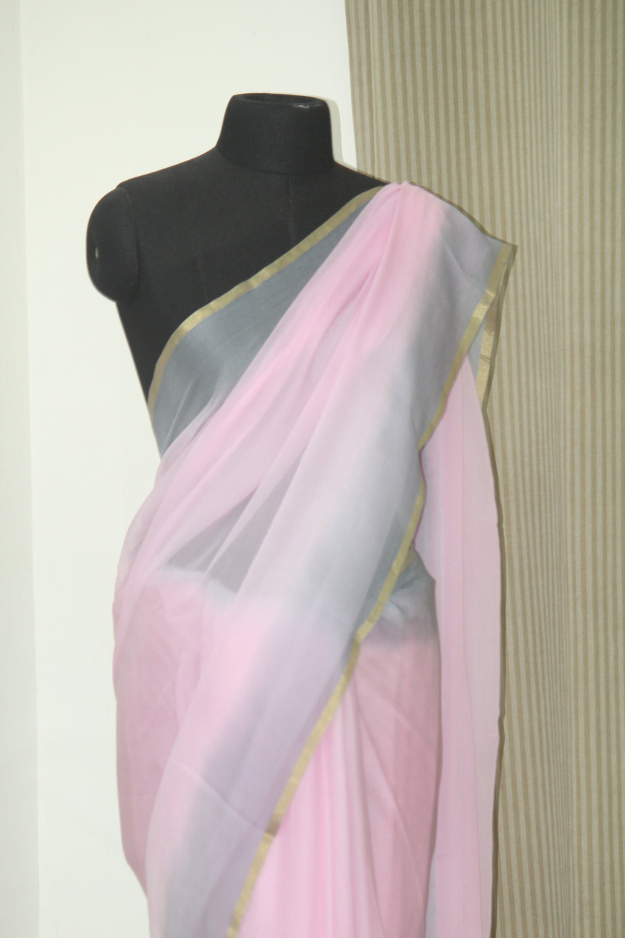 Pure silk chiffon saree