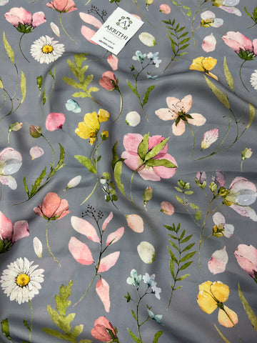 Digital printed modal satin fabric