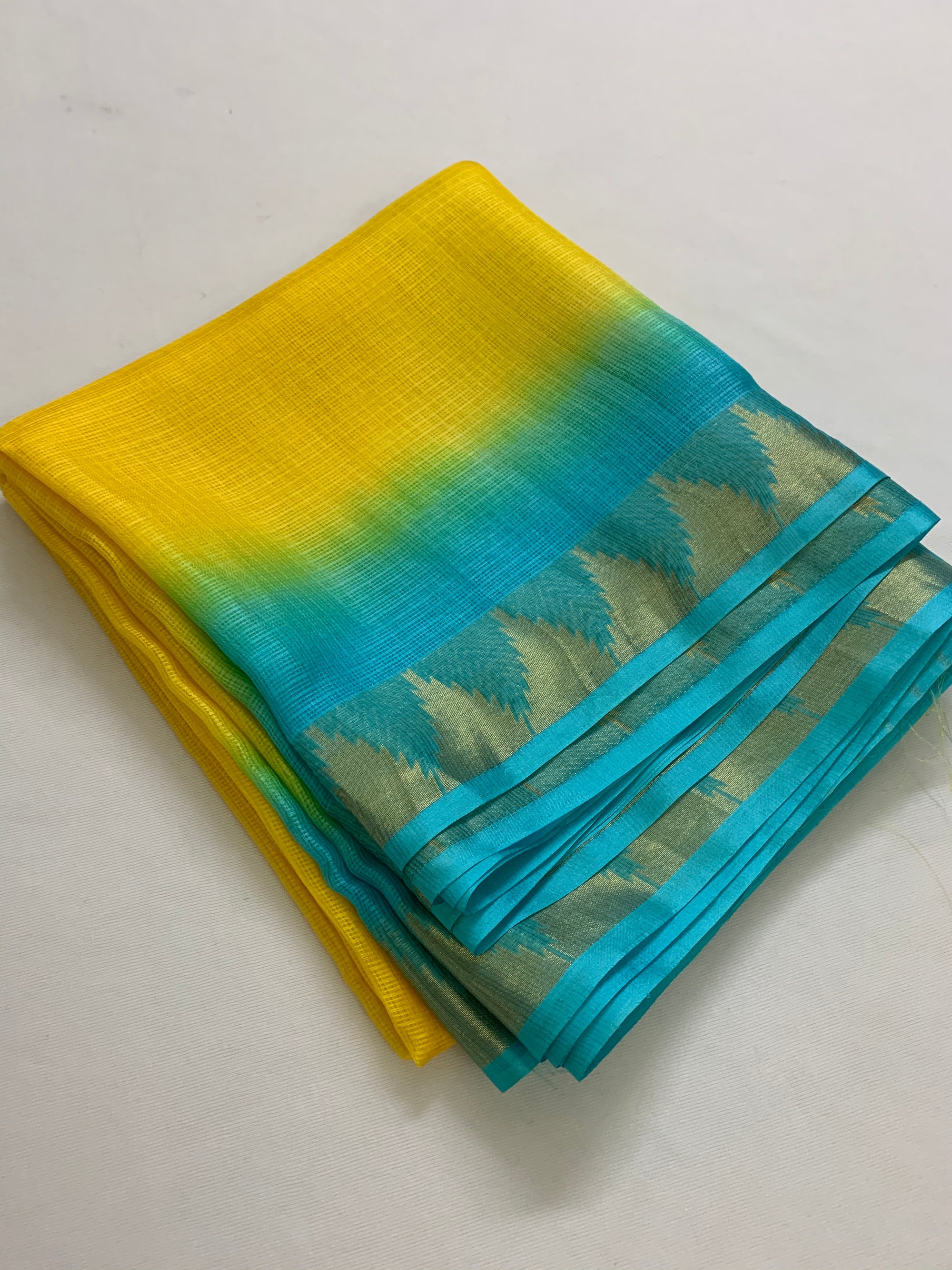 Pure kota silk saree with temple border