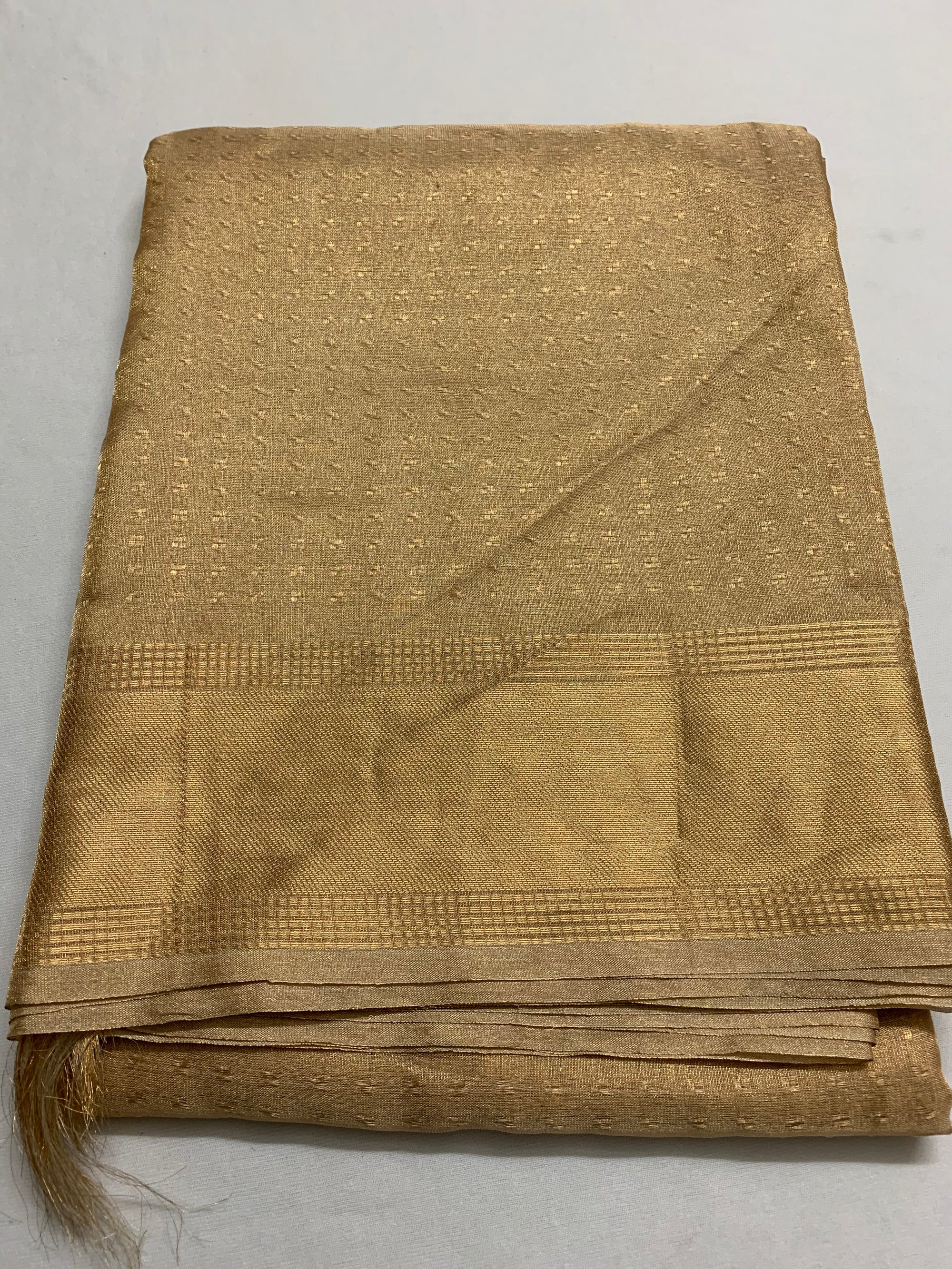 Pure gold tissue saree with self pattern