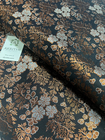 Banarasi brocade fabric with copper zari