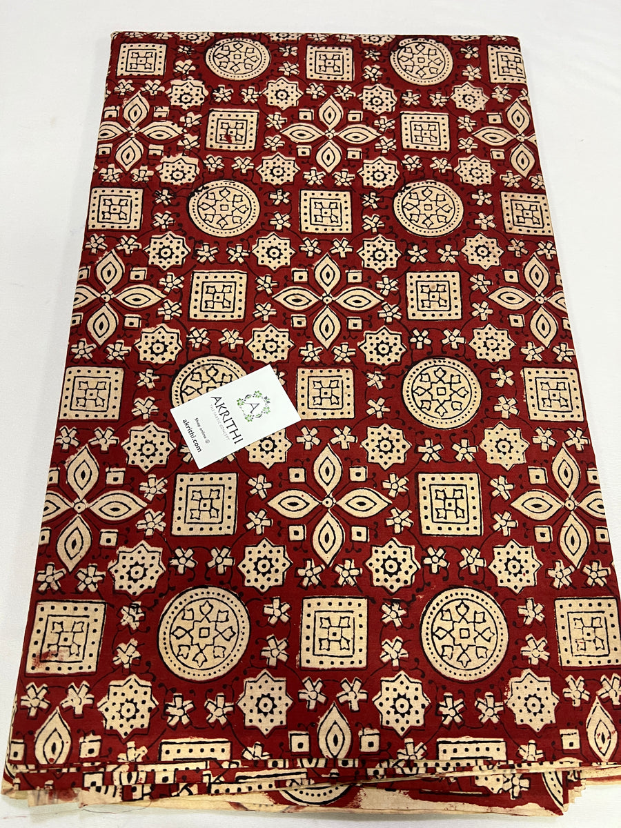 Hand block Printed pure cotton fabric