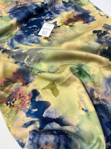 Digital printed modal satin fabric