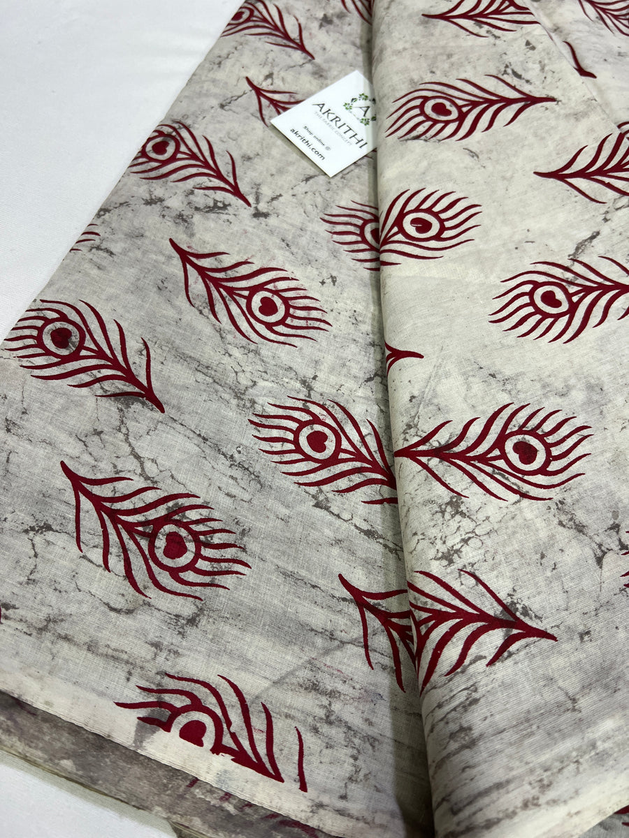 Dabu printed pure cotton fabric