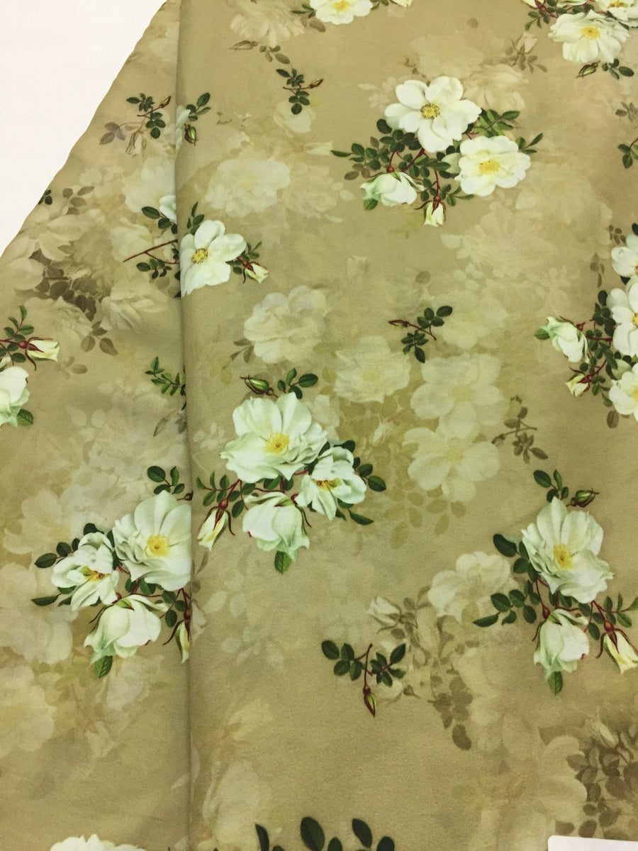 Printed crepe fabric