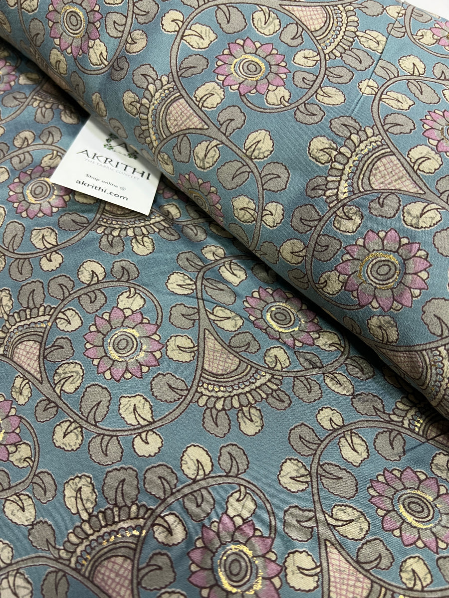 Digital printed silk fabric