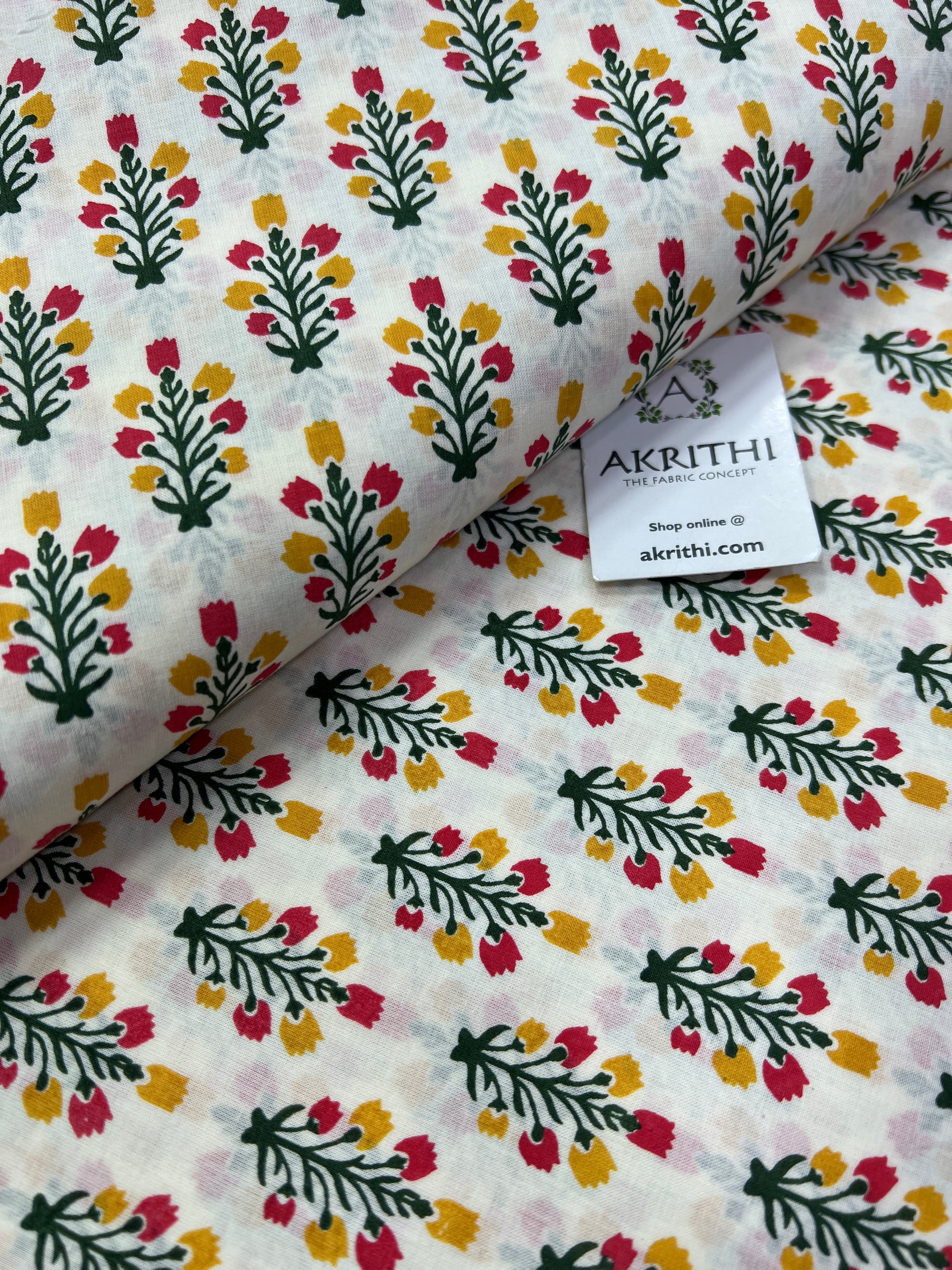 Printed pure cotton fabric