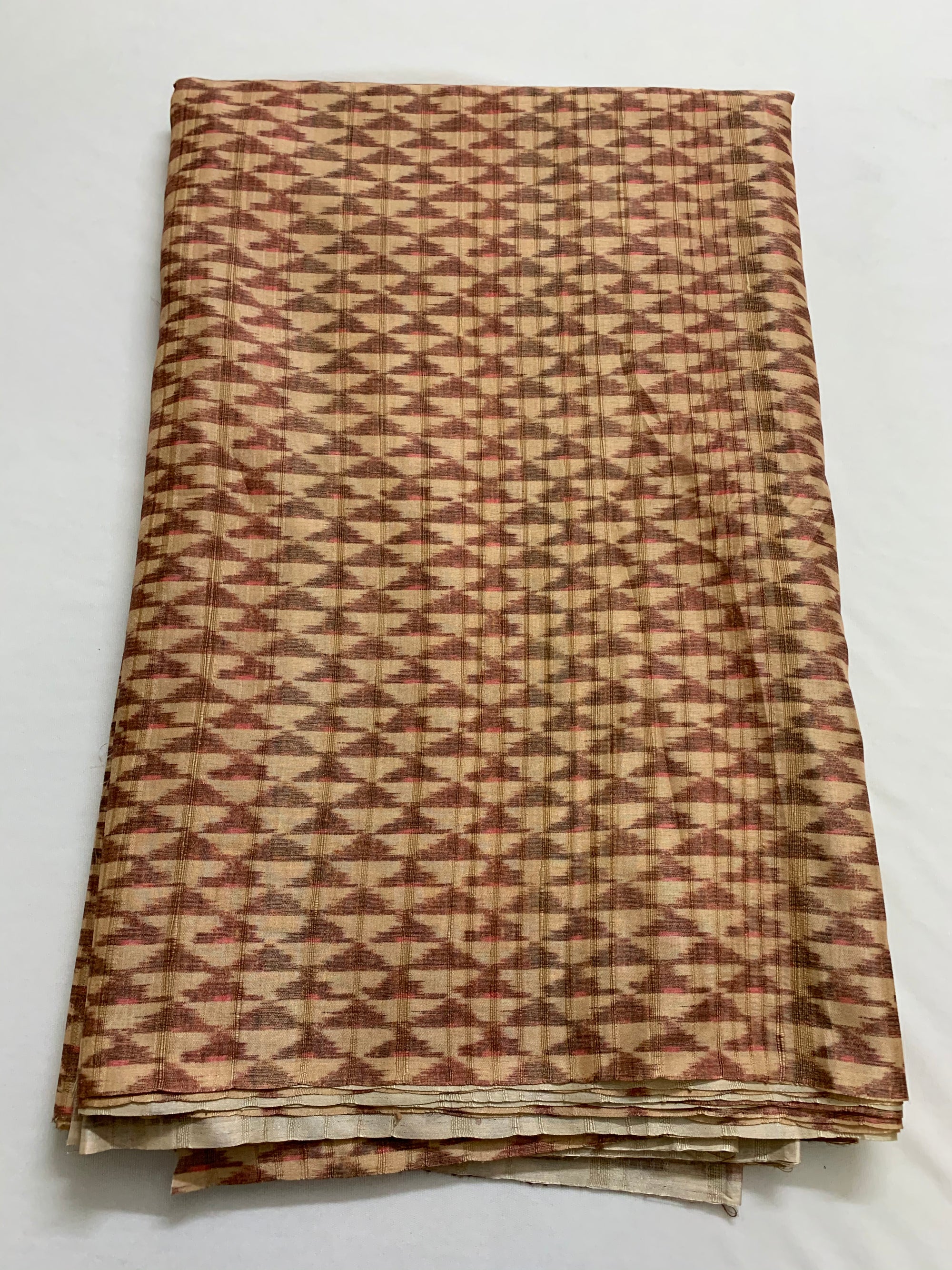 Ikat Printed semi silk fabric