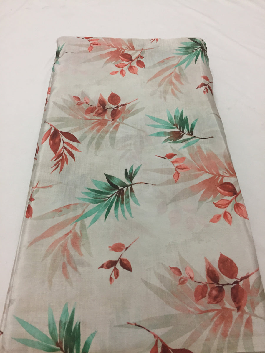 Floral printed crepe kurta fabric