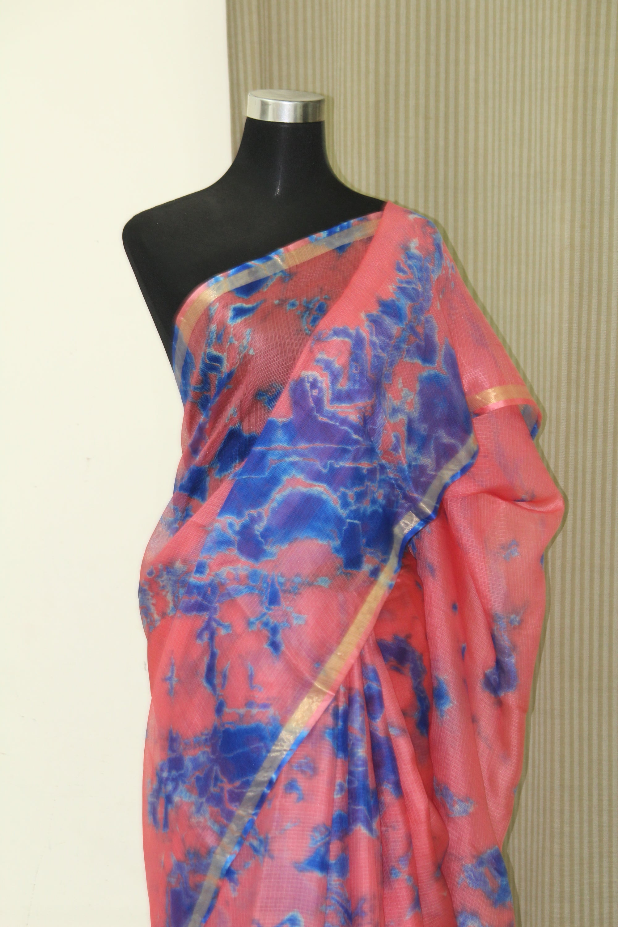 Tie and dye pure kota silk saree