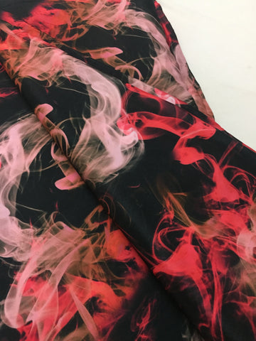 Printed crepe fabric