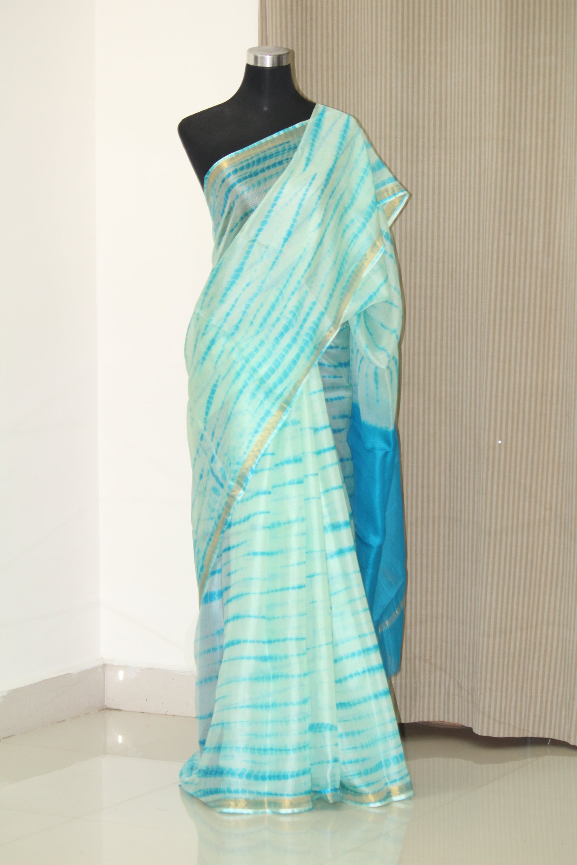 Tie and dye pure kota silk saree