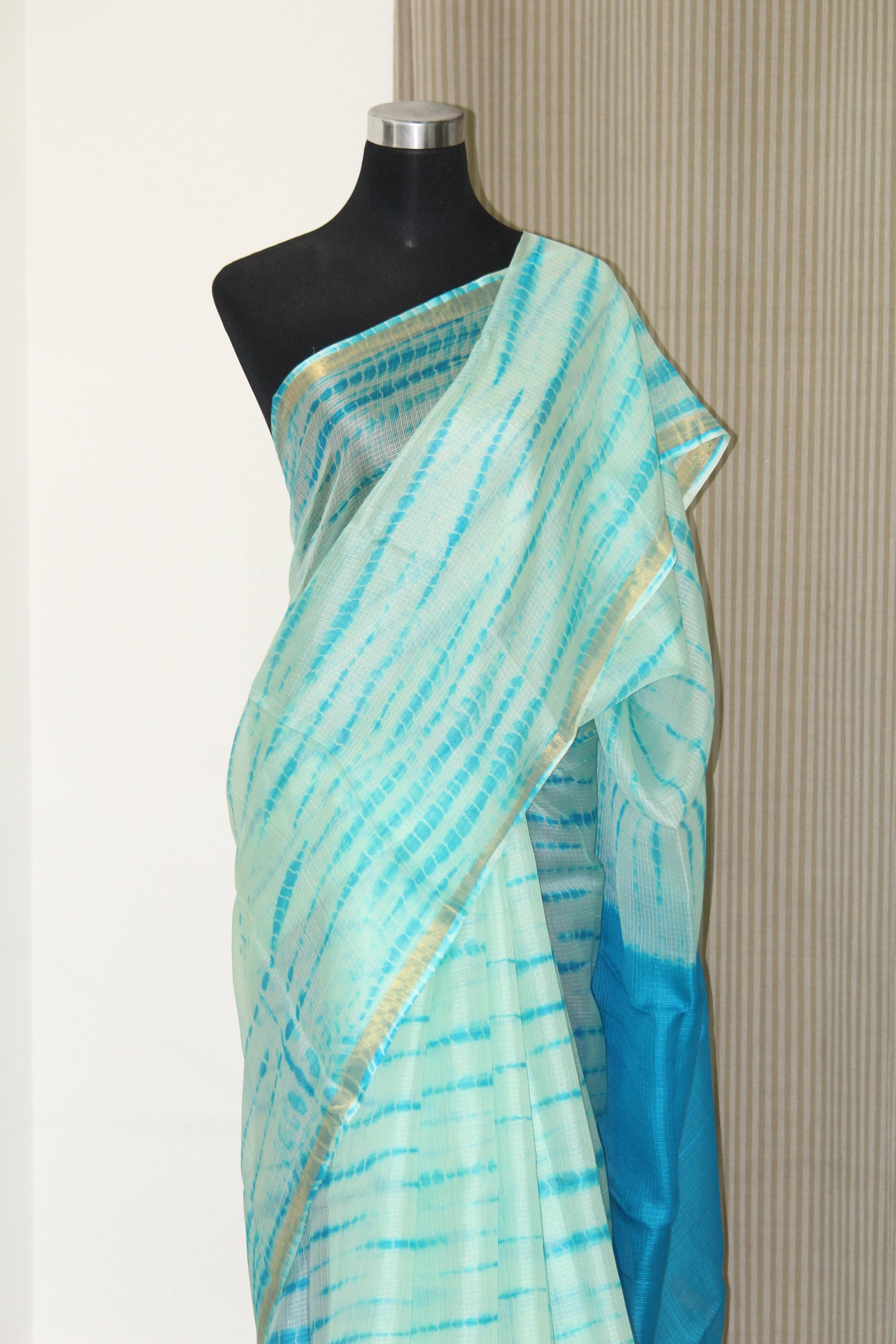 Tie and dye pure kota silk saree