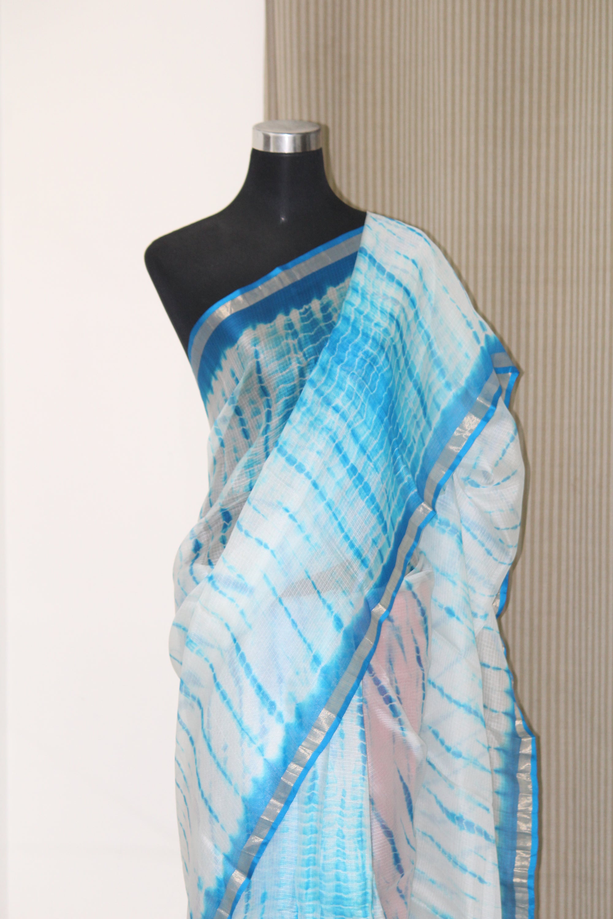 Tie and dye pure kota silk saree